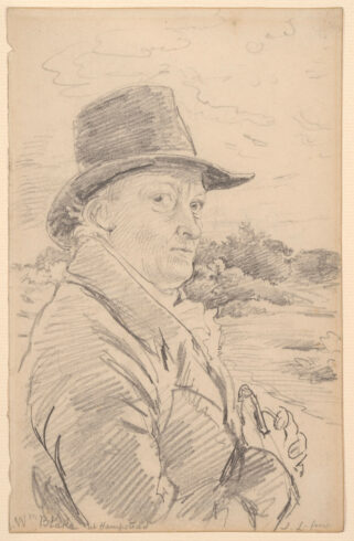 John Linnell (1792–1882) Porträt William Blakes in Hampstead (Portrait of William Blake at Hampstead), ca. 1820 Graphit, 17,9 x 11,5 cm The Fitzwilliam Museum, Cambridge © The Fitzwilliam Museum, University of Cambridge