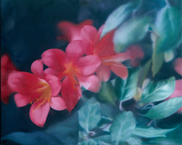 Blumen, 1977, Öl auf Leinwand, 40 x 50 cm, Privatsammlung, © Gerhard Richter 2024