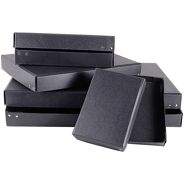 BLACK BOXES Schwarzer Aufbewahrungskarton aus Hartpappe